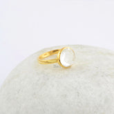 Crystal Quartz Ring - Sterling Silver - Crystal Quartz Round - Gemstone Ring - Custom Jewelry - Gift For Ladies - Jewelry For Graduate